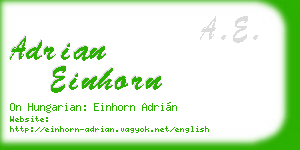 adrian einhorn business card